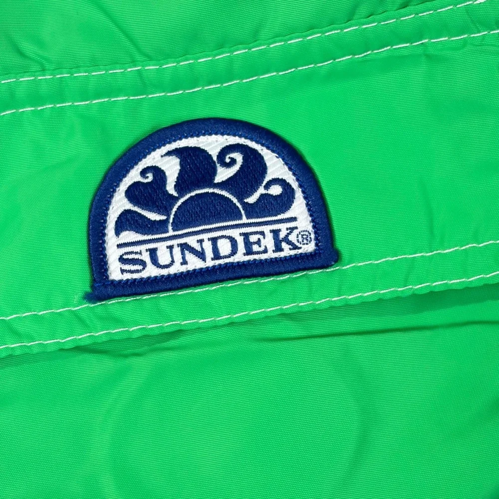 Sundek Mens Green Rainbow Stripe Board Shorts Swim Trunks Size 30 M502BDTA100